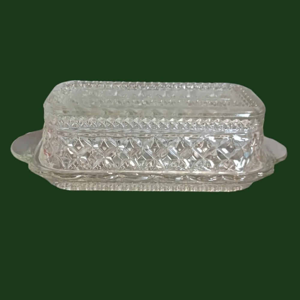 Anchor hocking vtg butter dish